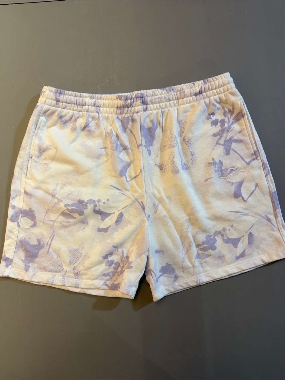 Women's Lavender Floral Athletic Lounge Shorts